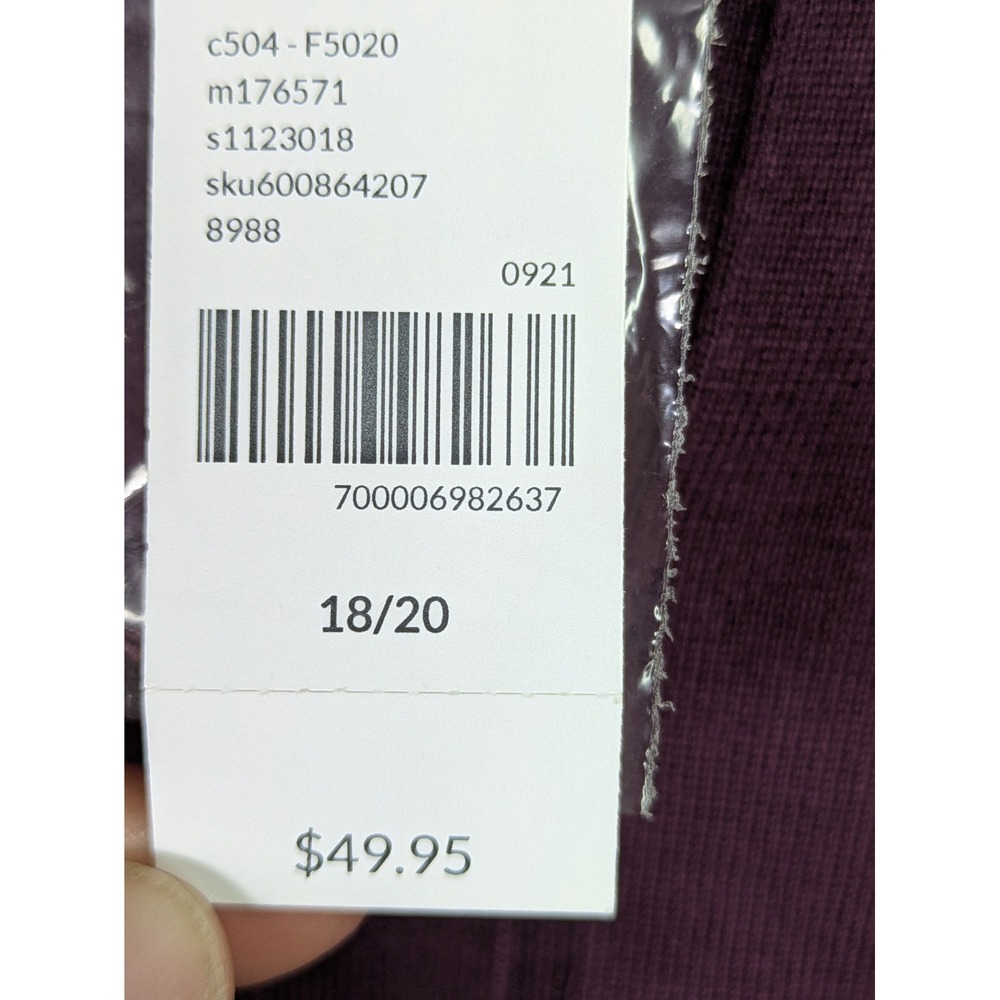 Lane Bryant Womens Cardigan 18/20 NWT $50 Plum Purple Button Front Sweater Soft - Picture 3 of 8